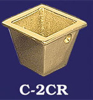 Vintage Furniture Square Toe Cap 1 1/4" Opening (C-2CR)