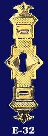 Eastlake Vertical Keyhole Escutcheon (E-32)