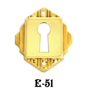 Art Deco Keyhole Escutcheon Cover (E-51)