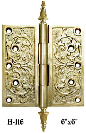 6" x 6" Victorian Pattern Hinges (H-116)