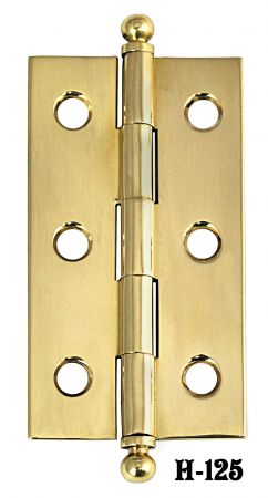 2 1/2" Long Extruded Ball Finial Hinges - Pair (H-125)