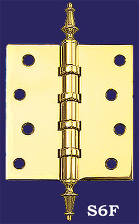 3" x 2 1/2" Hinges with Steeple Finials (H-3025-S6F)