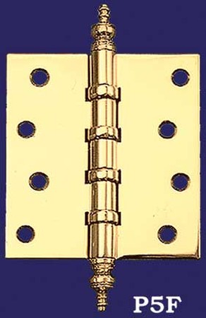 5" x 4" Hinges with Pyramid Finials (H-5040-P5F)