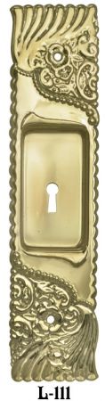 Imitation Roanoke Pocket Door Handle With Keyhole (L-111)