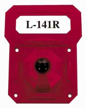 Bakelite Recreated Art Deco Red Electric Push Button Doorbell (L-141R)