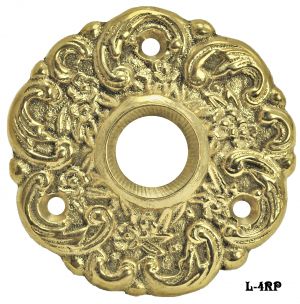 Cast Brass Floral Doorknob Rose (L-4RP)