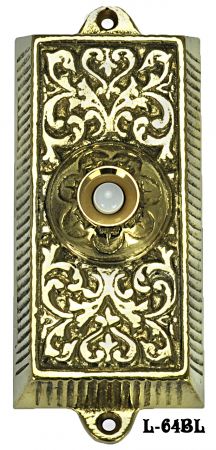 Victorian Box Electric Pushbutton Doorbell (L-64BL)