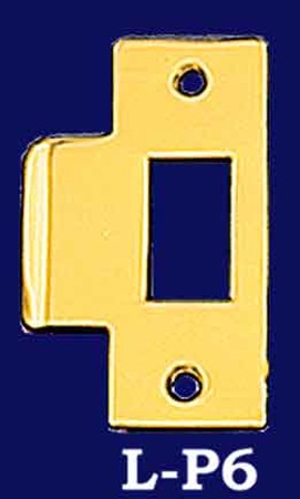 Replacement Strike Plate for Door Latch Brass or Nickel (L-P6)