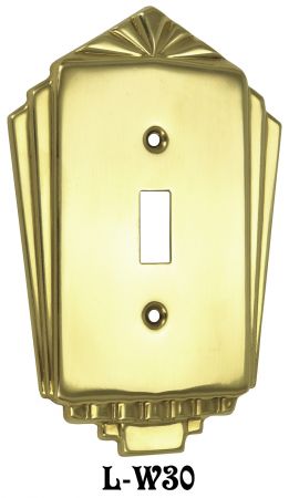 Art Deco Single Switch Cover Plate (L-W30)