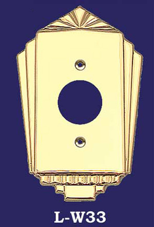 Art Deco Recreated Large Plug Cover Plate (L-W33)