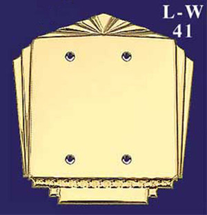 Art Deco Style Double Switch Plate Blank (L-W41)