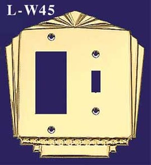 Art Deco Style GFI & Switch Plate Cover (L-W45)