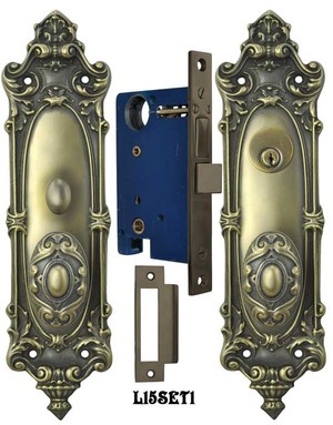 Victorian Rococo Yale Pattern Entry Door Set (L15SET1)
