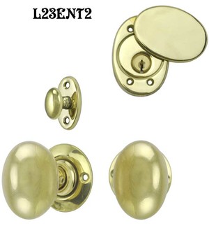 Contemporary Solid Brass Plain Door Plate Entry set (L23ENT2)
