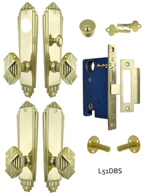 Art Deco Double Door Entry Set (L51DBS)