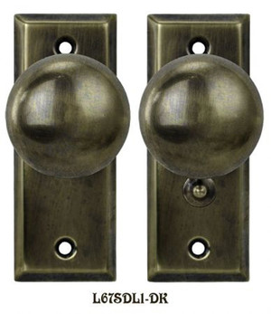 Recreated Complete Victorian Screen Door Latch Set Knob to Knob (L67SDL1)