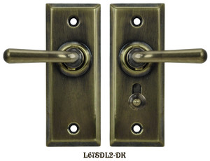 Recreated Complete Victorian Screen Door Latch Set Lever to Lever (L67SDL2)