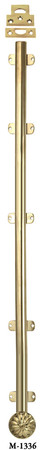 French Door Bolt - 36" Long Surface Bolt W/ Catches (M-1336)