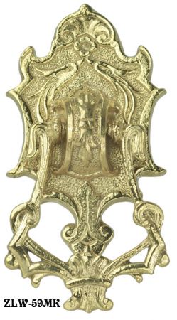 Antique Recreated Ornate Brass Victorian Door Knocker (M-59MK)