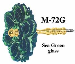 Pressed Glass Curtain Tieback Sea Green (M-72G)