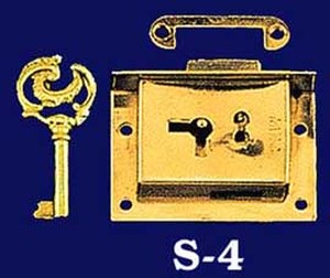 Half Mortise Lock W/ Key - 2 1/2" Wide (S-4)