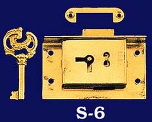 Half Mortise Lock 3" by 1 7/8" Long with Key (S-6)