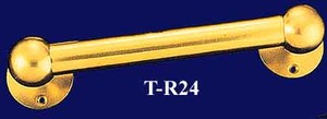 Solid Brass Heavy Duty Towel Rail Or Curtain Rod With Mounting Ends-(T-R24)