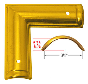 Recessed Panel Profile Shaped Corner Trunk Trim 3/4" Wide (X-2)