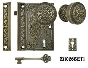 Decorative Surface Mounted Interior Locking Door Set (Z11026SET1)