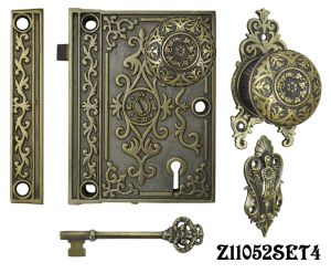 Decorative Surface Mounted Interior Locking Door Set with Aesthetic Knob(Z11052SET4)
