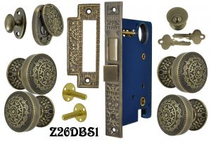 Windsor Pattern Double Door Entry Set with Swing Cylinder Cover (Z26DBS1)