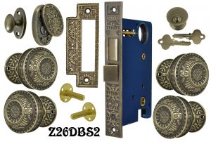 Windsor Pattern Double Door Entry Set with Swing Cylinder Cover (Z26DBS2)