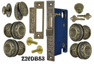 Windsor Pattern Double Door Entry Set with Swing Cylinder Cover (Z26DBS3)