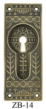 Victorian Windsor Pattern Pocket Door Handle With Keyhole (ZB-14)