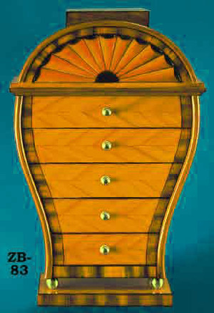 Antique Recreated Serpentine Table Top Chest (ZB-83)