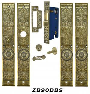 Victorian Windsor Pattern Entry Double Door Set (ZB90DBS)