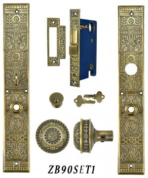 Victorian Windsor Pattern Single Entry Door Set (ZB90SET1)