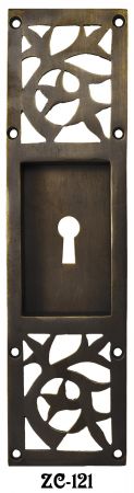 Arts & Crafts Pocket Door Handle With Keyhole Circa 1920 (ZC-121)