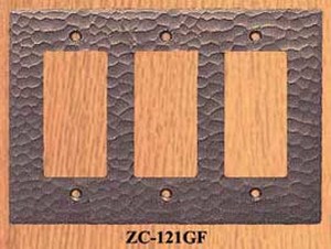 Arts & Crafts Triple GFI Switch Plate Cover (ZC-121GF)