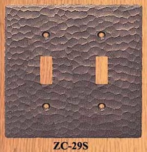 Arts & Crafts Double Light Switch Plate (ZC-29S)