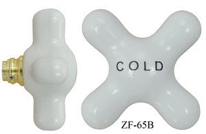 Large Porcelain Cross Handle Porcelain Handle Cold (ZF-65B)