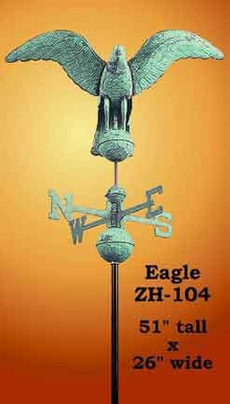 Flying Eagle Copper Weather Vane (ZH-104)