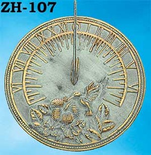 Garden Decor Recreated Brass Sundial Hummingbird (ZH-107)