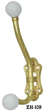 Single Brass plated Hook Porcelain Ball Tips (ZH-109)