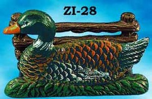 Cast Iron Recreated Duck Letter Or Napkin Holder (ZI-28)