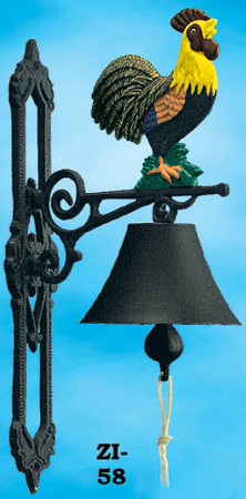 Country Style Cast Iron Rooster Bell (ZI-58)
