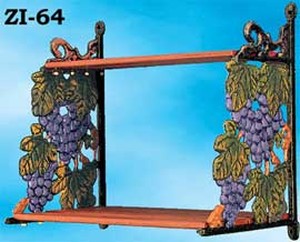 Cast Iron Double Shelf With Grapes Design (ZI-64)