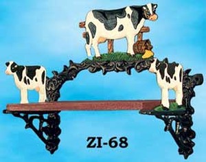 Cast Iron Cow Design Country Style Small Shelf (ZI-68)