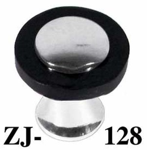 Art Deco Bakelite Black 1" Diameter Knob (ZJ-128)