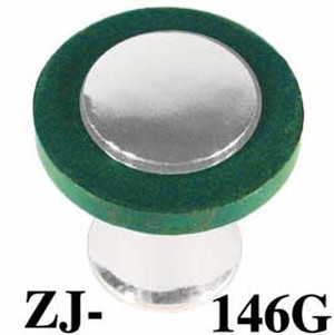 Art Deco Bakelite Green 1" Knob Nickel Plated (ZJ-146G)